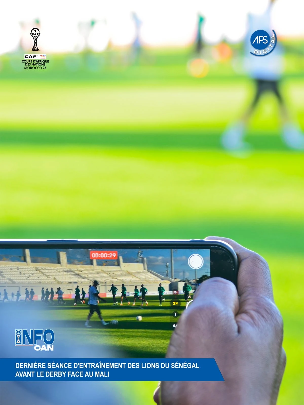 Dernière séance d'entraînement des Lions du Sénégal avant le derby face au Mali