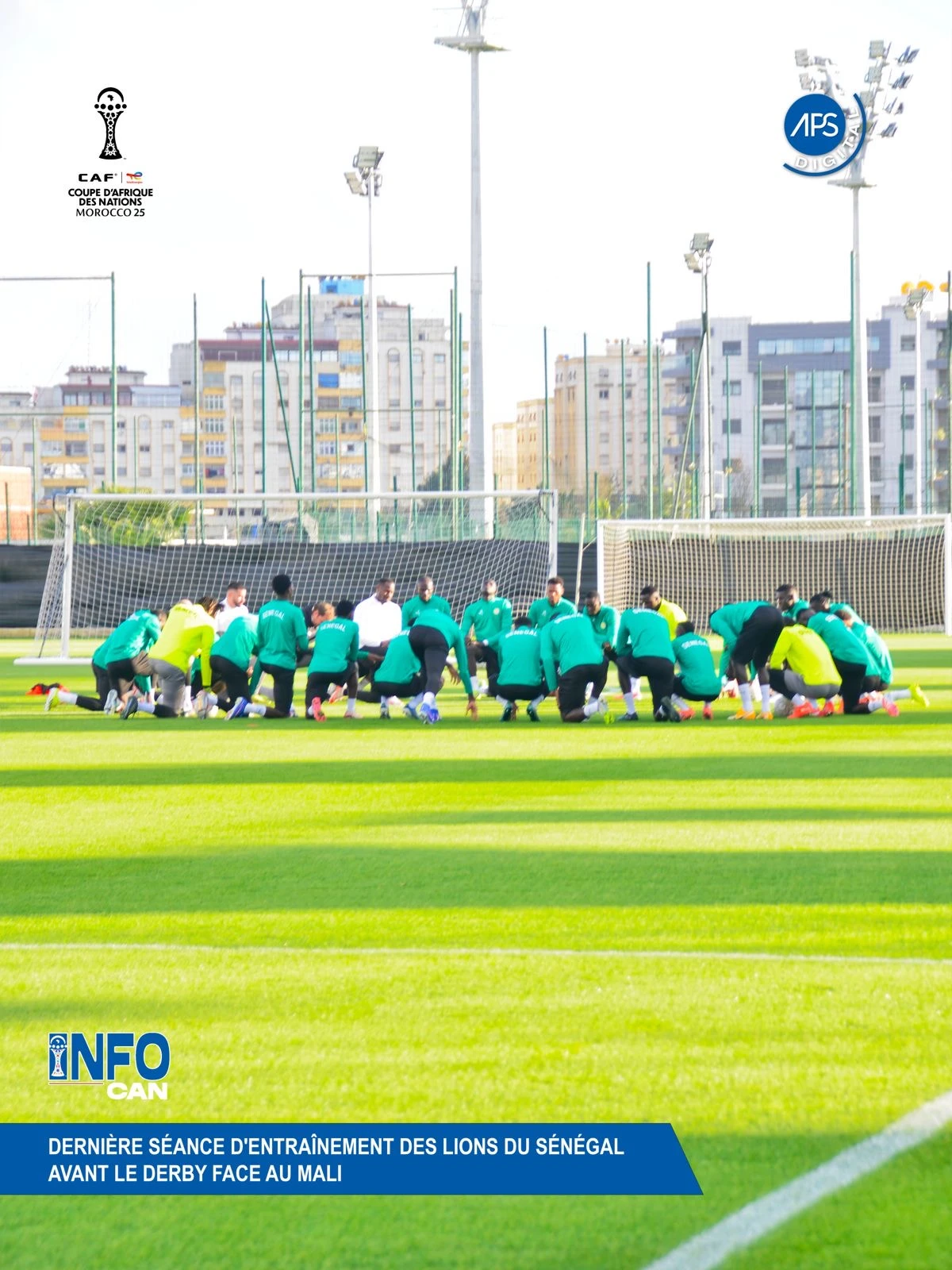 Dernière séance d'entraînement des Lions du Sénégal avant le derby face au Mali