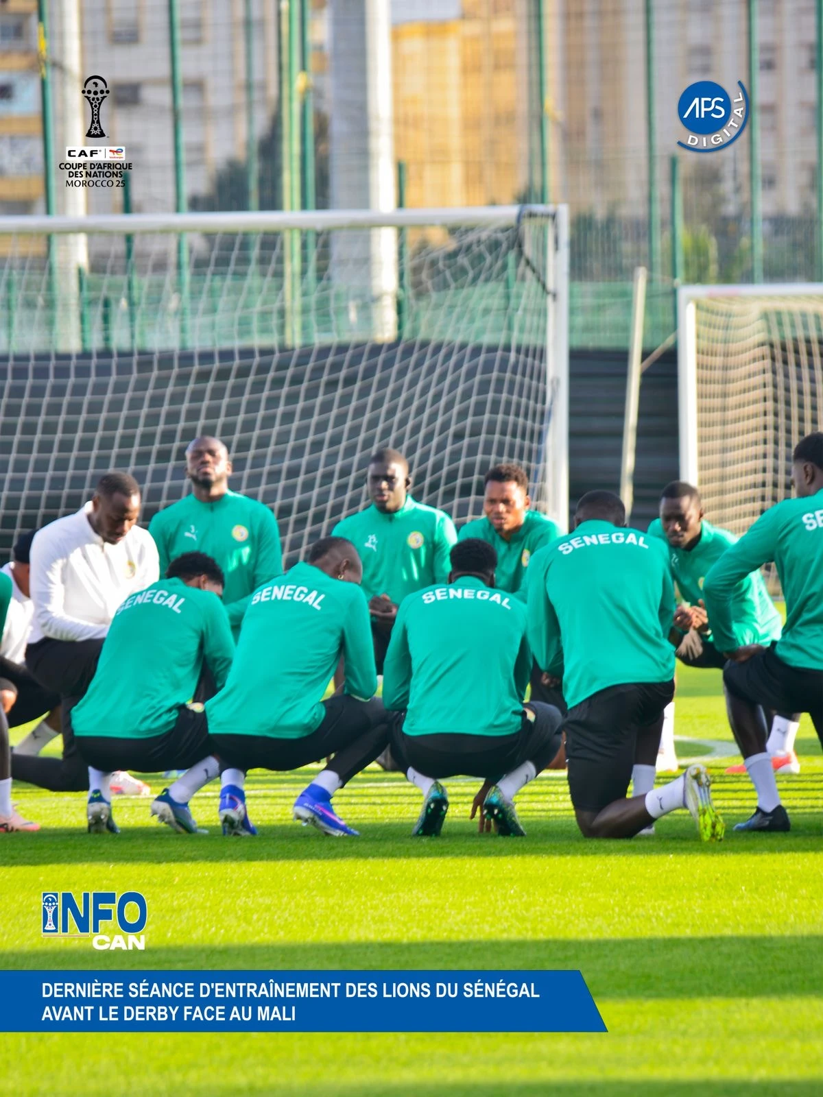 Dernière séance d'entraînement des Lions du Sénégal avant le derby face au Mali