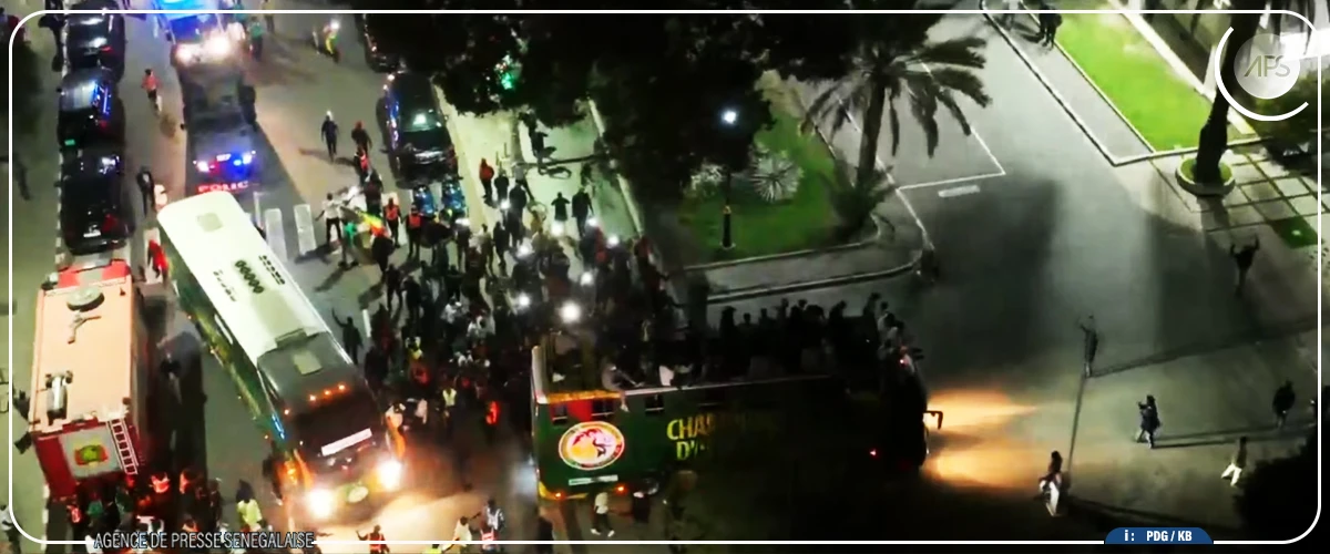 Les Lions arrivés au palais de la République
