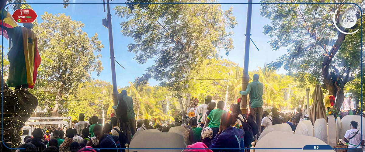 Une marée humaine aux abords du palais de la République pour la réception officielle des Lions