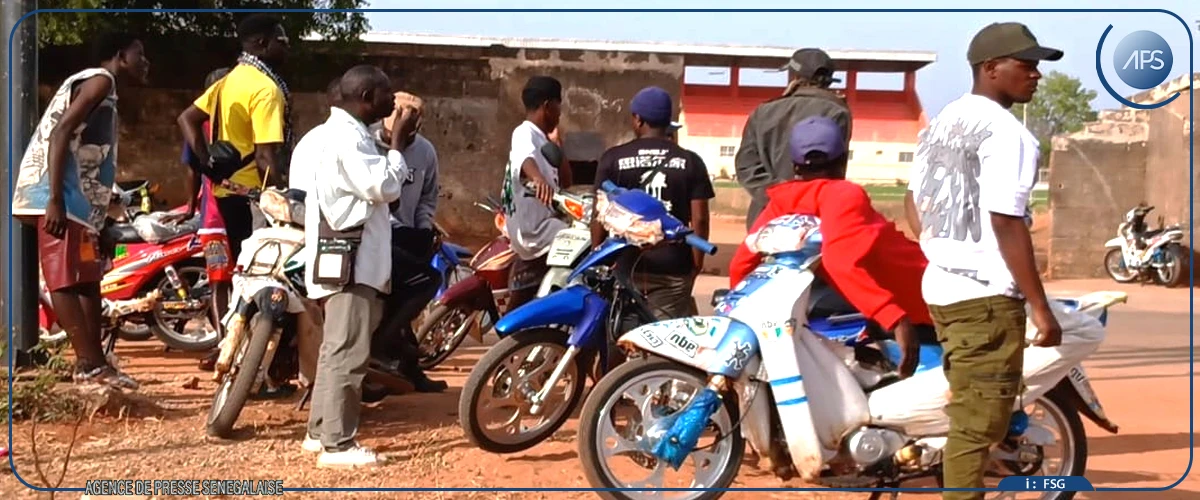 Sédhiou : les conducteurs de moto-taxis ‘’Jakarta’’ en grève pour dénoncer leurs conditions de travail