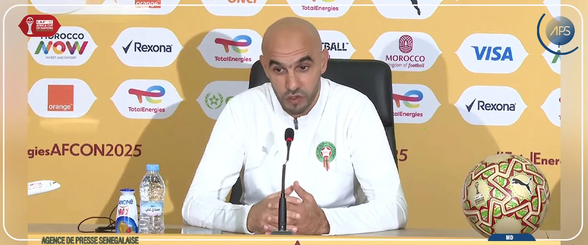 Finale CAN 2025 : Regragui mise sur le soutien du public et la gestion de la pression face au Sénégal