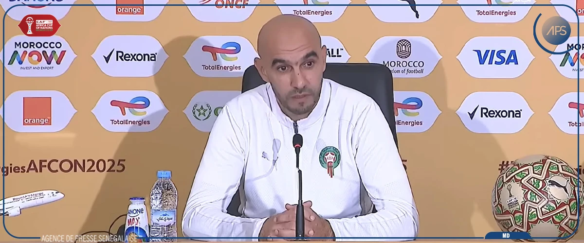 ‎Walid Regragui : “Maîtriser les espaces et le ballon, la clé face au Sénégal”