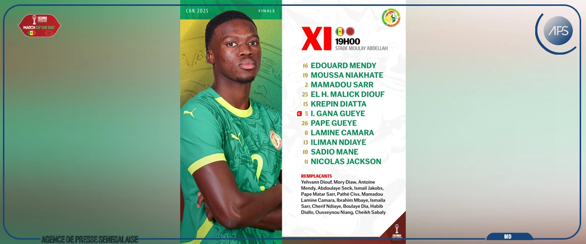 CAN 2025 : Pape Thiaw titularise Mamadou Sarr, Camara et Mendy en finale