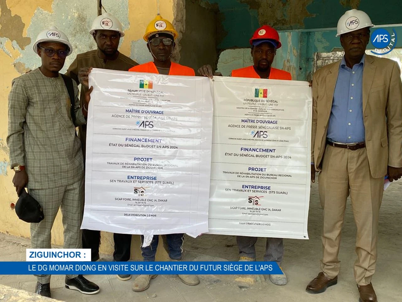 Ziguinchor : Le DG Momar Diong en visite sur le chantier du futur siège de l’APS