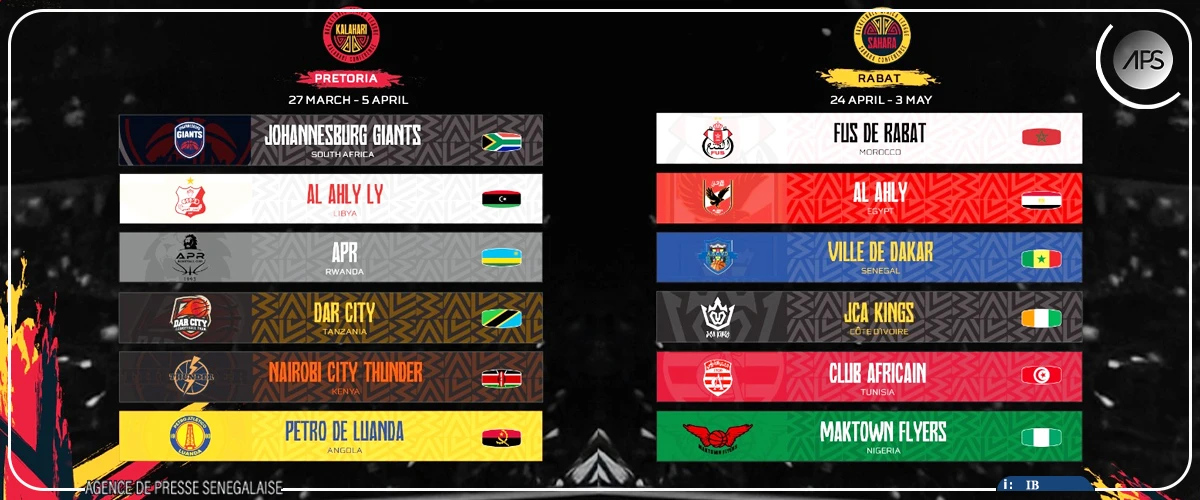 Saison 6 BAL :  l'ASCVD dans la poule de la Conférence Sahara