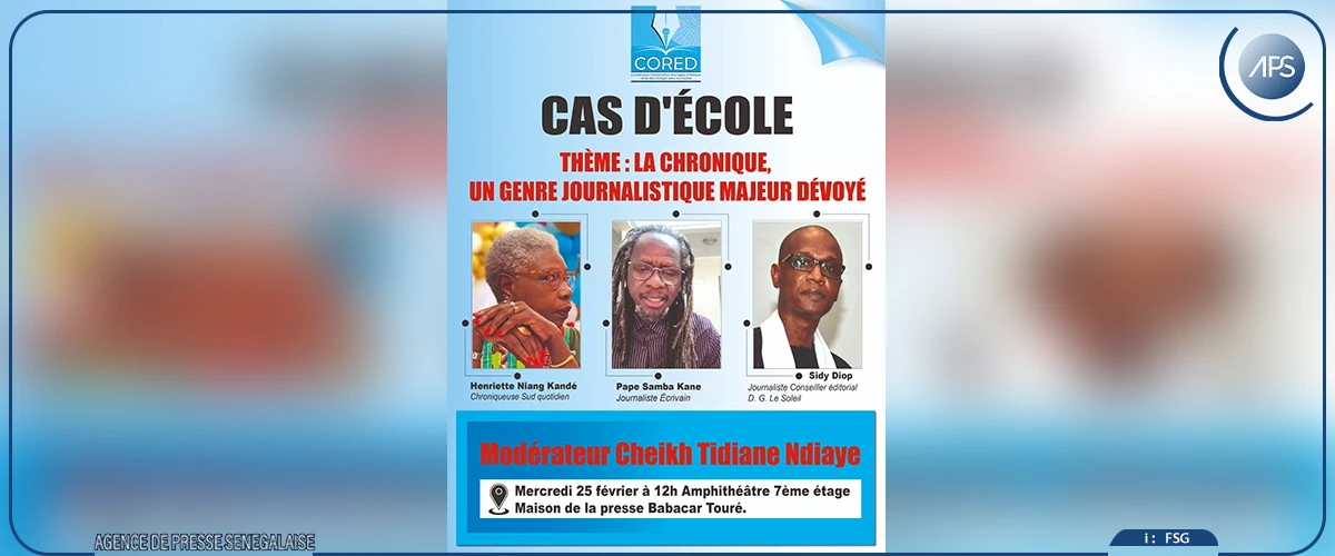 Le CORED organise un ”cas d’école” sur la chronique, mercredi