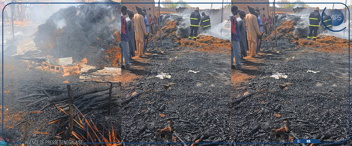Kaffrine : un incendie ravage deux concessions dans le village de Ndodj, plusieurs dégâts matériels