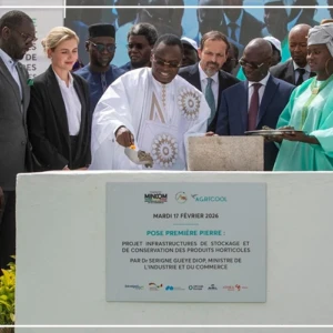 Pose de la première pierre d'une chambre froide d'une capacité de 250 000 tonnes à Ngomène