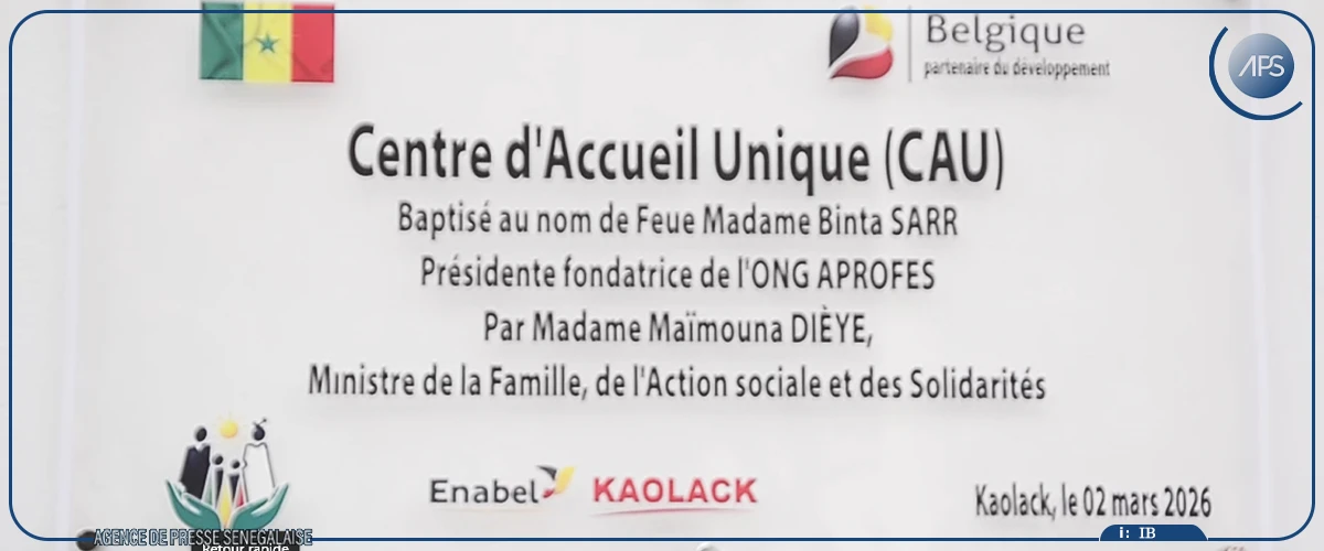 Kaolack : le centre d'accueil unique de prise en charge des victimes de violences basées sur le genre baptisé Bineta-Sarr-Ly