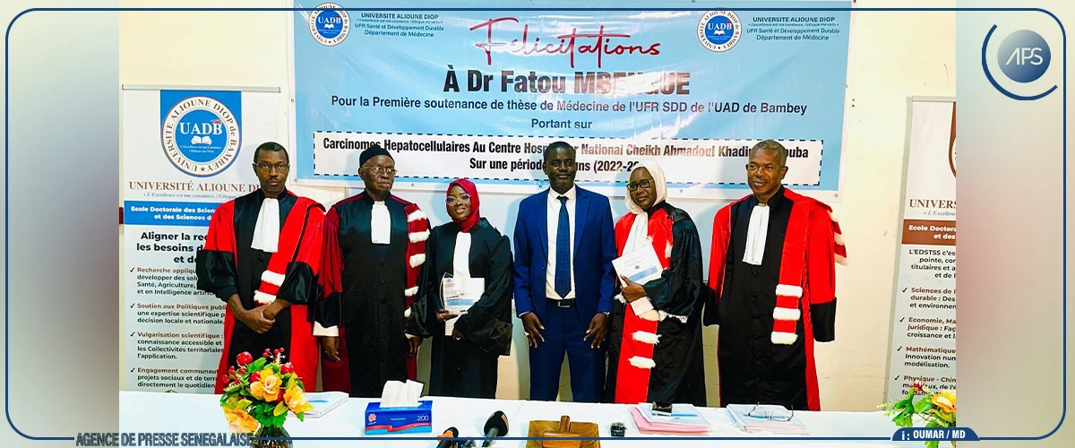 Bambey : Fatou Mbengue soutient la première thèse de médecine de l'UADB, obtient la mention honorable