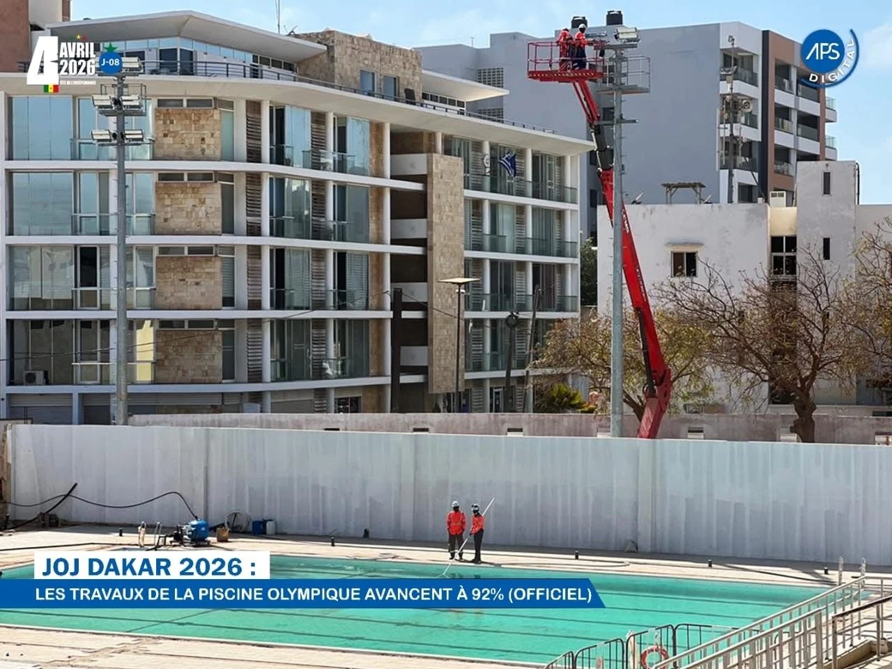 JOJ Dakar 2026 : les travaux de la piscine olympique avancent à 92% (Officiel)