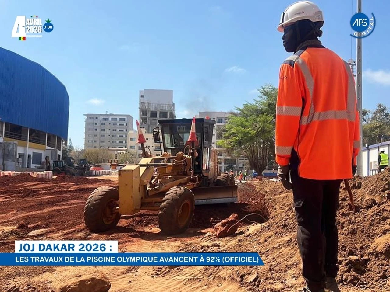 JOJ Dakar 2026 : les travaux de la piscine olympique avancent à 92% (Officiel)