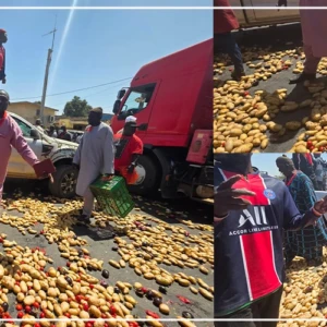 Keur Moussa : des maraîchers déversent de la pomme de terre sur la chaussée pour protester contre les difficultés de commercialisation
