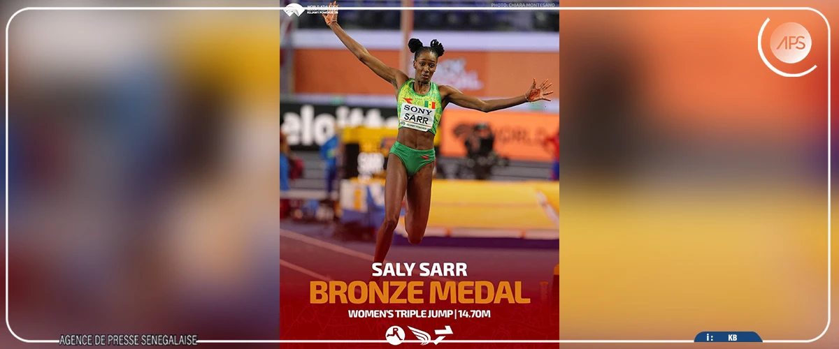 Championnats du monde en Salle : Saly Sarr médaillée de bronze au triple saut 
