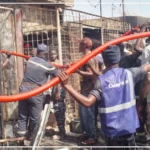 Plusieurs cantines ravagées par un violent incendie au marché central de Kaffrine