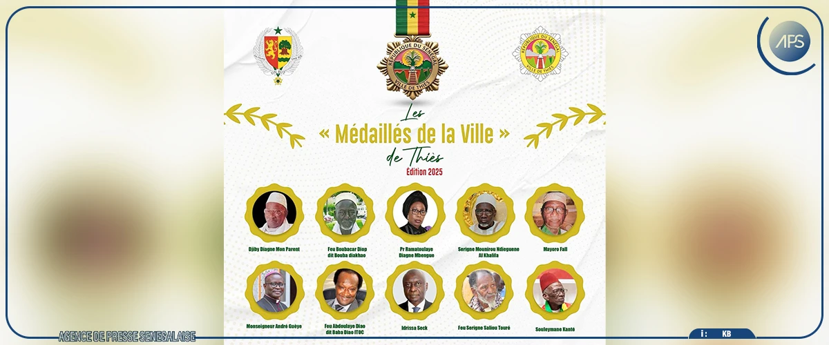 Thiès : dix personnalités seront décorées de la ''Médaille de la Ville'', samedi