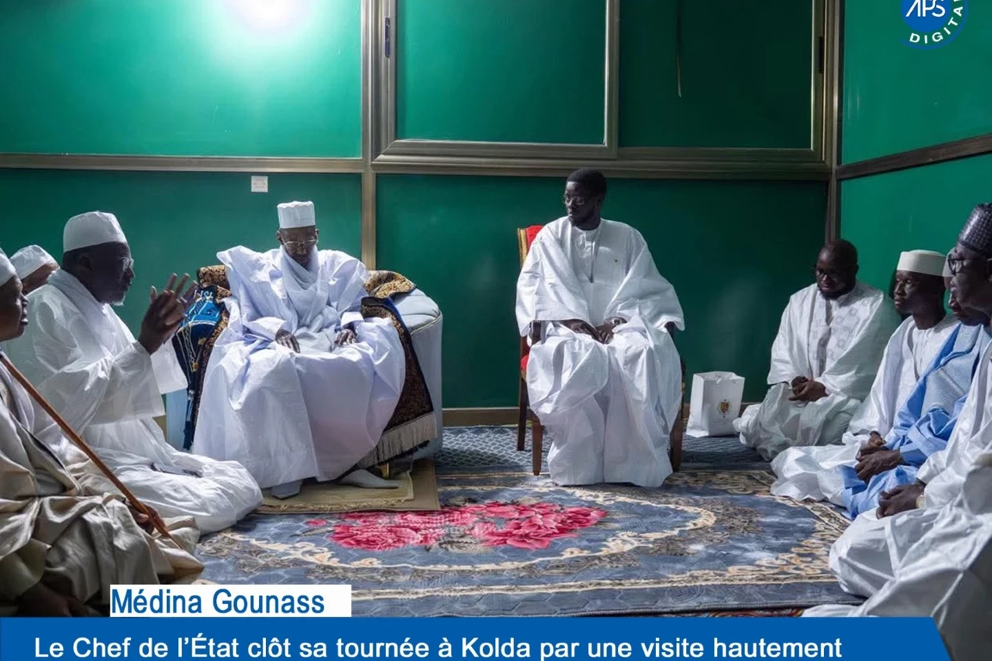 Médina Gounass : le Chef de l’État clôt sa tournée à Kolda par une visite hautement symbolique au Khalife 