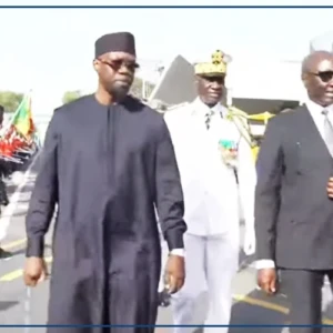 Arrivée du ministre des Forces armées et du Premier ministre Ousmane Sonko
