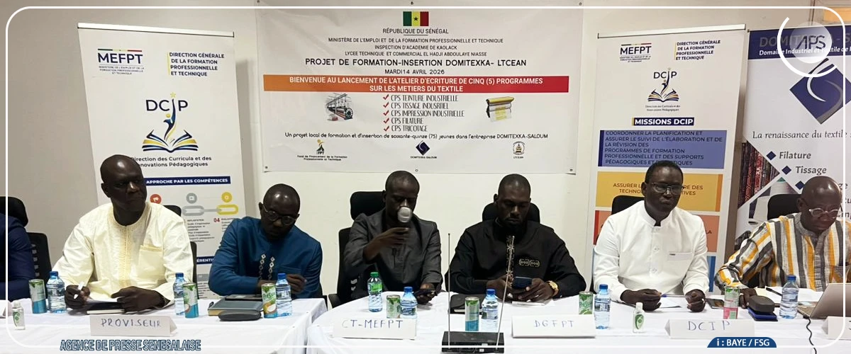 Kaolack accueille un atelier sur l’écriture des programmes de formation dans les métiers du textile industriel
