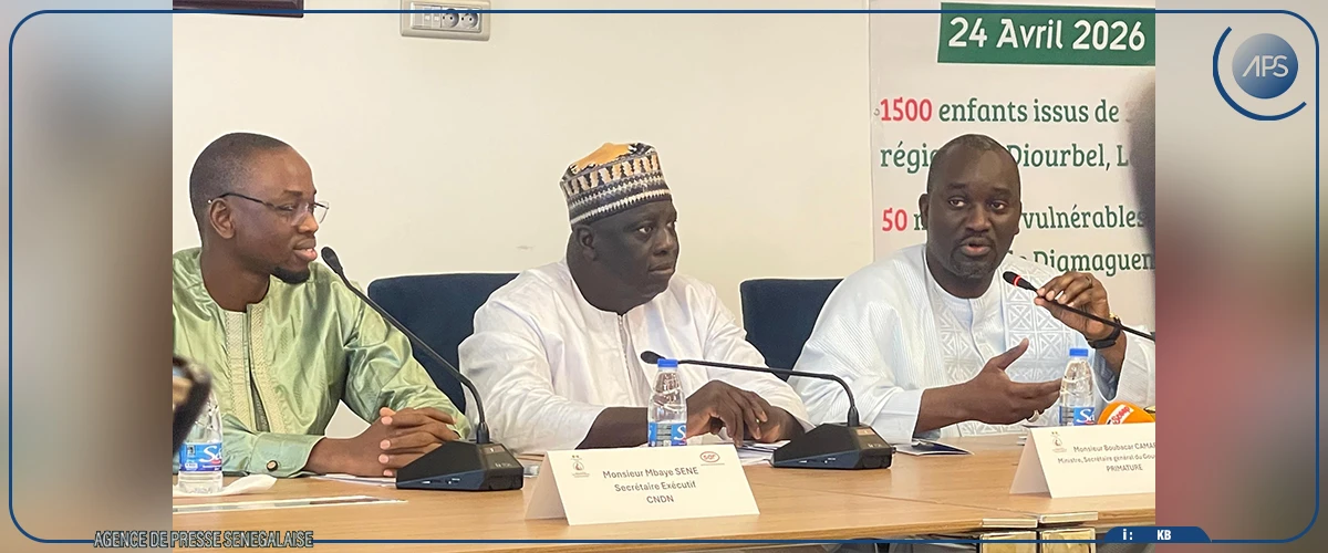 La SAR et le CNDN lancent un projet d’assistance alimentaire destiné à 1 500 talibés et à 50 ménages