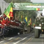 Arrivée du commandant de la zone militaire n°7 et revue des troupes