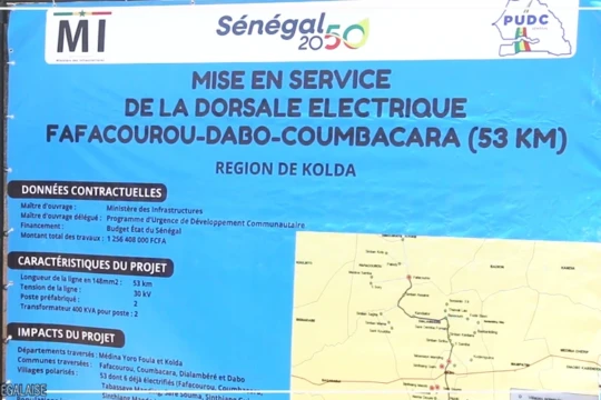 Bassirou Diomaye Faye réceptionne une dorsale électrique de 53 kilomètres entre Fafacourou et Coumbacara