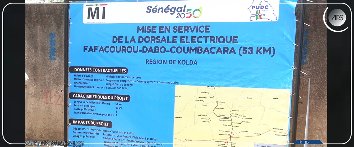 Bassirou Diomaye Faye réceptionne une dorsale électrique de 53 kilomètres entre Fafacourou et Coumbacara
