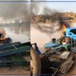 Saraya : 32 dragues neutralisées dragues à Sansamba, sur la Falémé