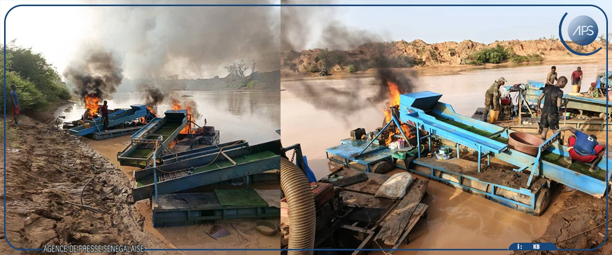 Saraya : 32 dragues neutralisées dragues à Sansamba, sur la Falémé