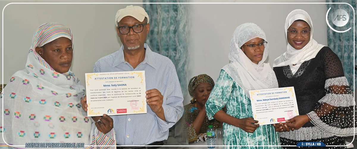 Tambacounda : 26 femmes formées aux techniques de transformation des fruits et légumes locaux