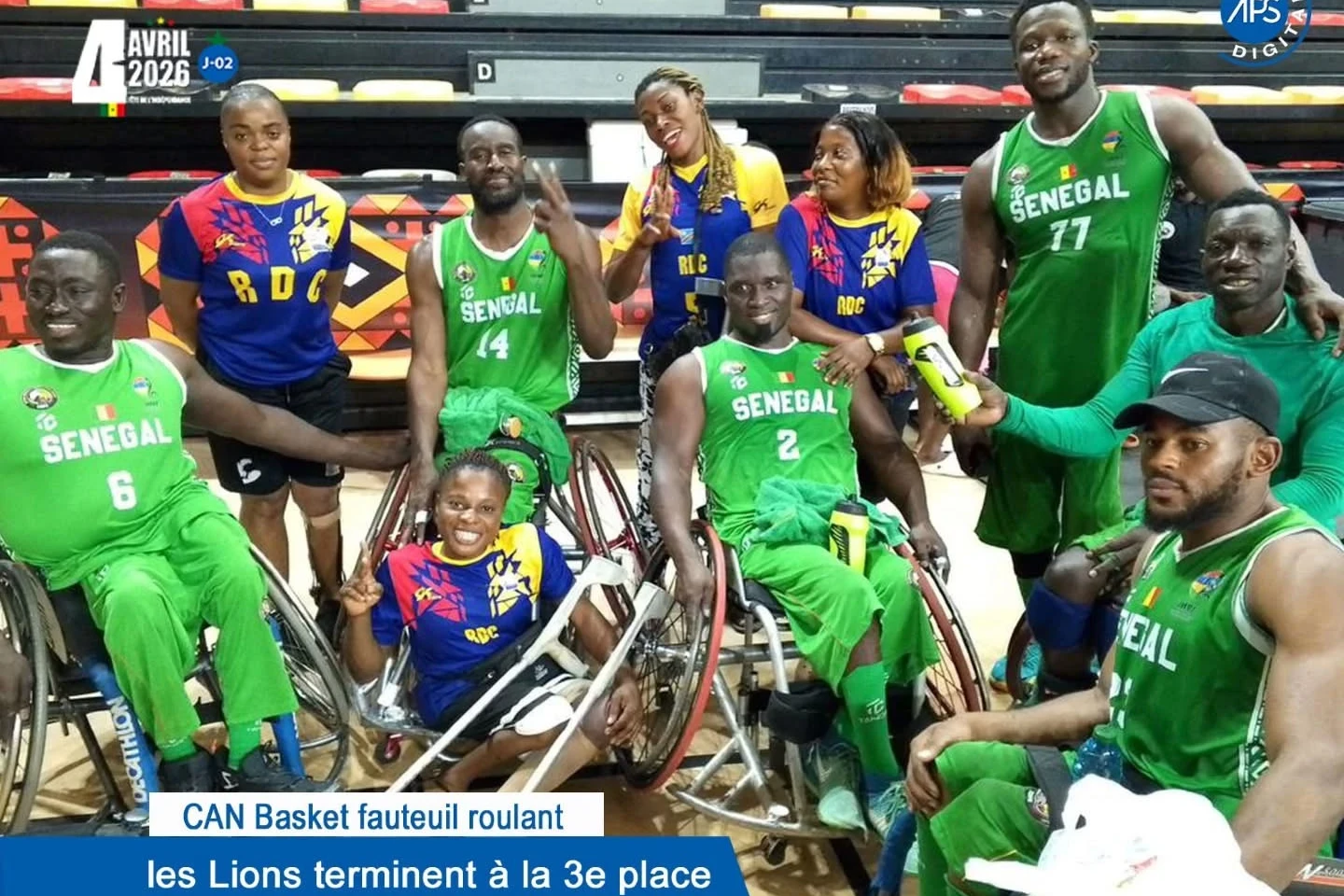 CAN fauteuil roulant : les Lions terminent à la 3e place