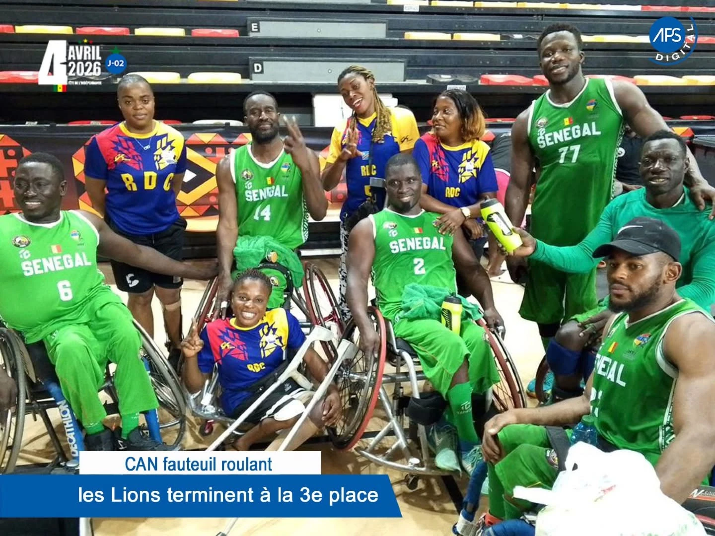 CAN fauteuil roulant : les Lions terminent à la 3e place