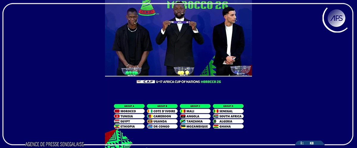CAN U17 : le Sénégal dans la poule D, avec l’Afrique du Sud, l’Algérie et le Ghana