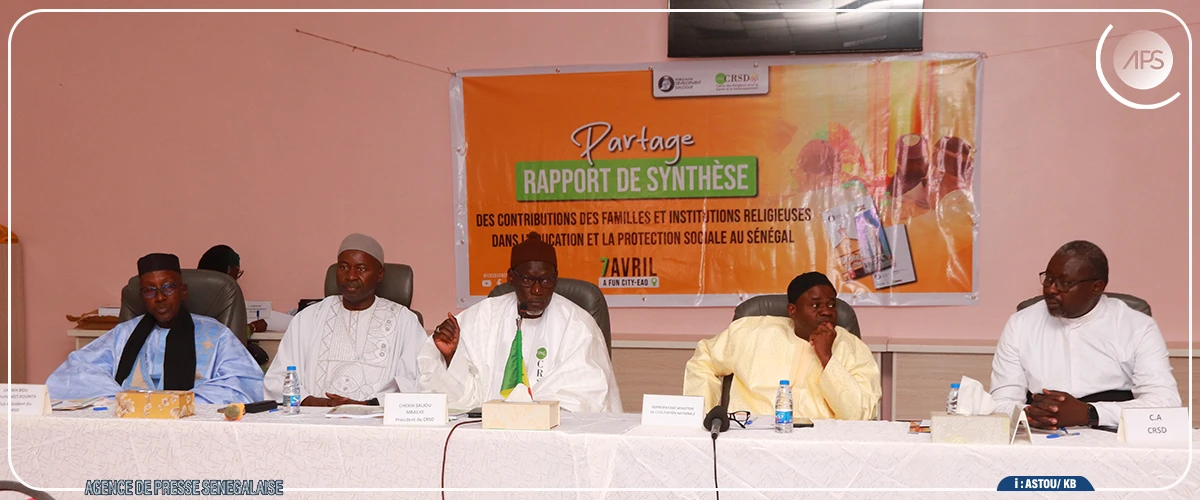Une étude met en exergue les contributions des institutions et familles religieuses sénégalaises dans l’éducation et la protection sociale