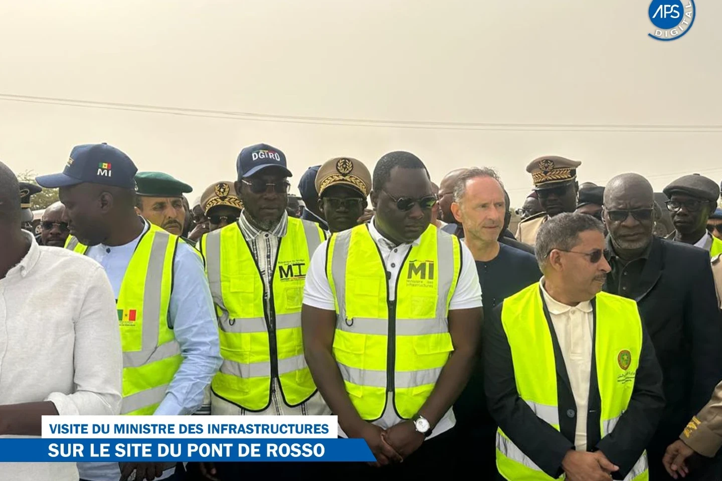 Visite du Ministre des Infrastructures : sur le Site du Pont du Rosso