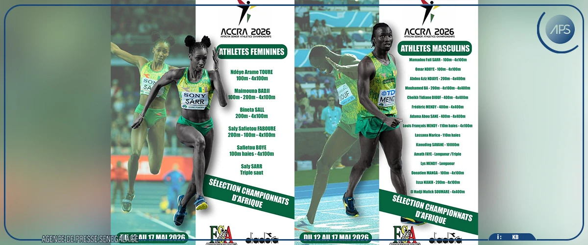 Athlétisme : une délégation de 21 athlètes pour défendre les couleurs du Sénégal aux championnats d’Afrique d’Accra