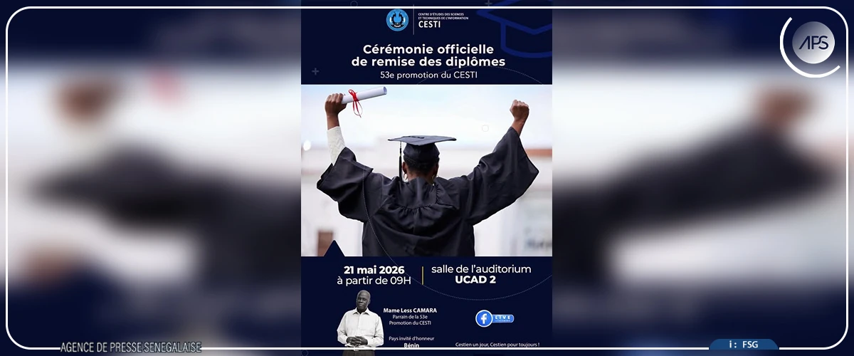 Remise de diplômes aux étudiants de la 53ème promotion du CESTI, jeudi