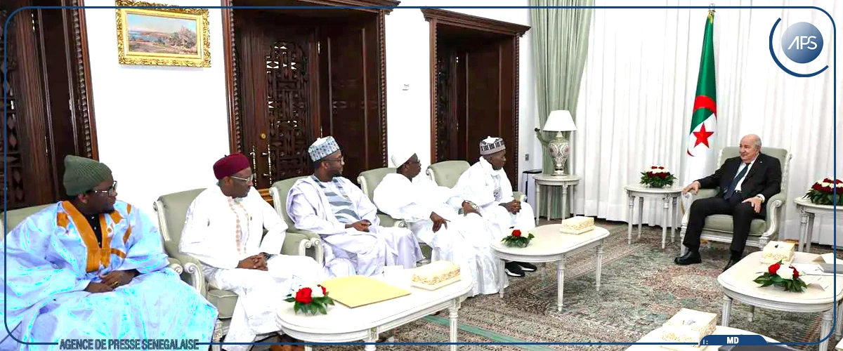 Cheikh Mahi Ibrahima Niass reçu en audience par le président algérien Abdelmadjid Tebboune