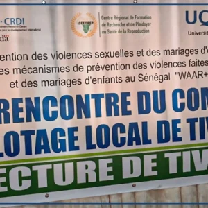 Tivaouane : des acteurs valident une stratégie de lutte contre les violences sexuelles et les mariages d'enfants