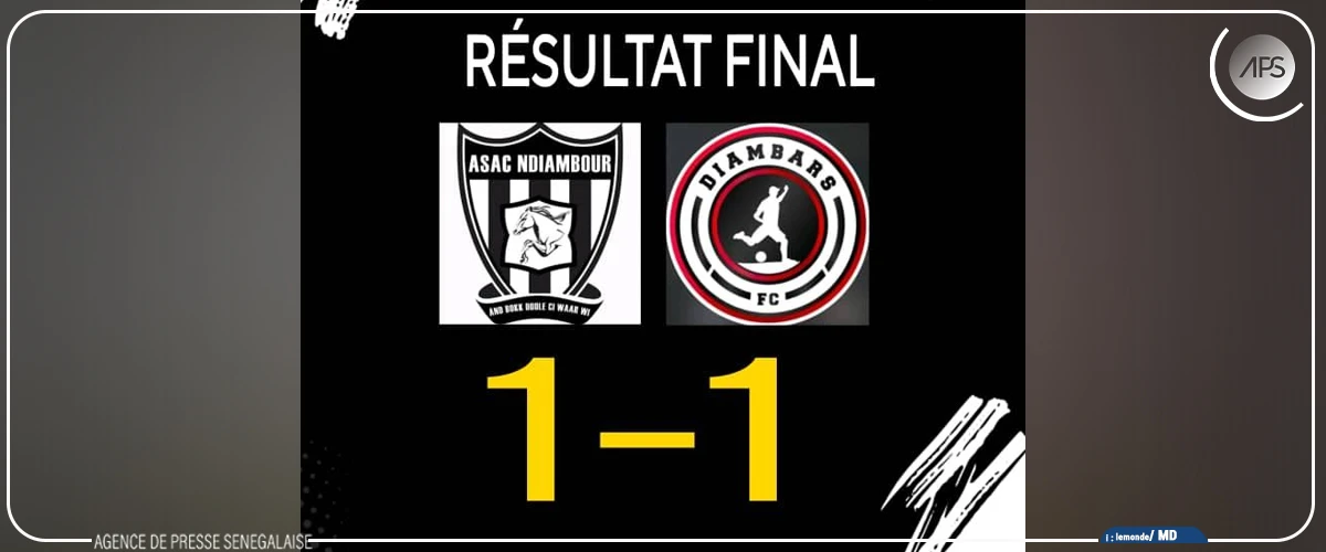 ‎ ‎Ligue 2 : accroché par le Ndiambour, Diambars rate l’occasion de reprendre le fauteuil de leader  ‎