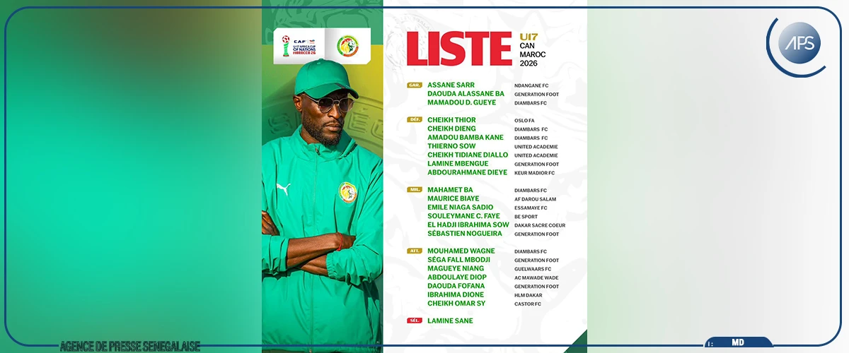 ‎CAN U17 2026 : Lamine Sané publie la liste des Lionceaux pour le tournoi au Maroc
