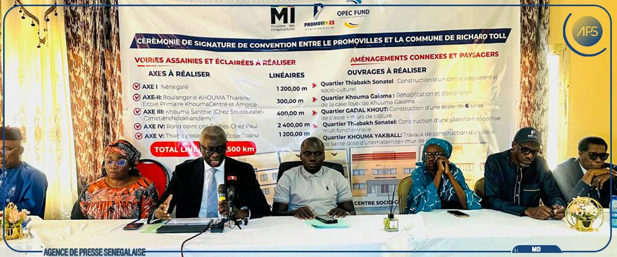 Promovilles s'apprête à construire plusieurs infrastructures à Richard-Toll