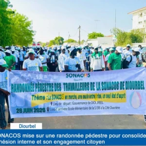 Diourbel : la SONACOS mise sur une randonnée pédeste pour la cohésion interne et son engagement citoyen 