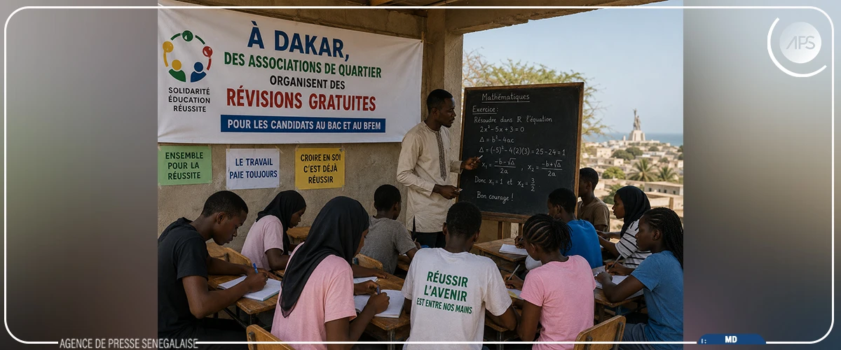 A Dakar, des associations de quartier organisent des révisions gratuites pour les candidats au bac et au BFEM 