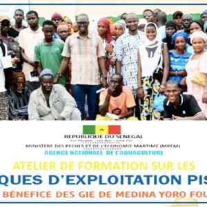 Kolda : une formation sur techniques d'exploitation aquacoles lancée à Médina Yéro Foula