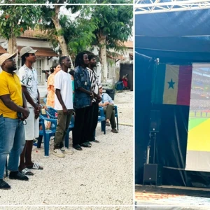 Une ambiance conviviale à l'Institut français de Saint-Louis malgré la défaite des Lions contre les Bleus