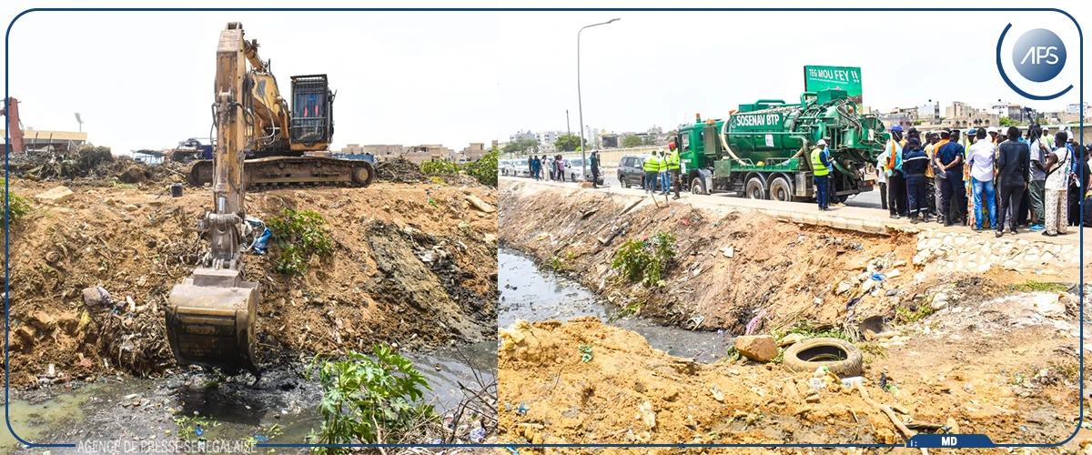 Prévention des inondations : les opérations de curage des canaux effectuées à moitié à Dakar et Pikine
