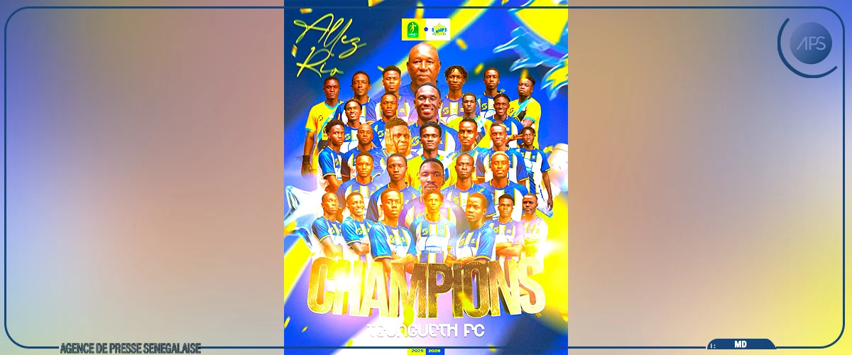 ‎Ligue 1 : Teungueth FC sacré champion du Sénégal 2026